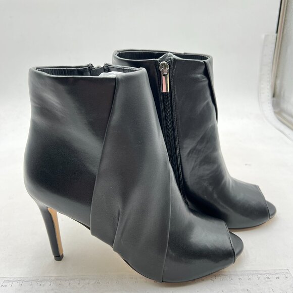 XYD Elegant High Heel Stiletto Ankle Boot Peep Toe Pumps Booties for Women Black - Picture 3 of 7